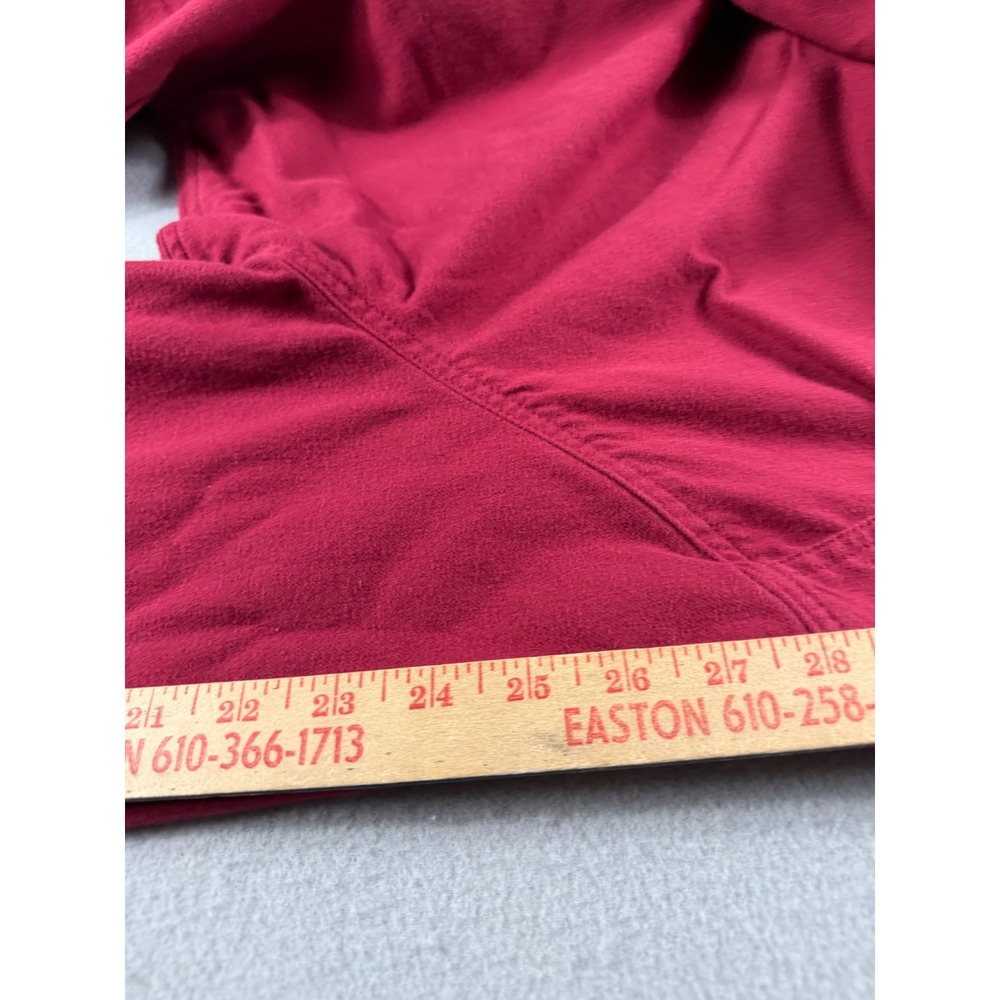 Eddie Bauer Mens TXXXL Relaxed Fit Long Sleeve Button Down Shirt Dark Red Cotton - Picture 5 of 8
